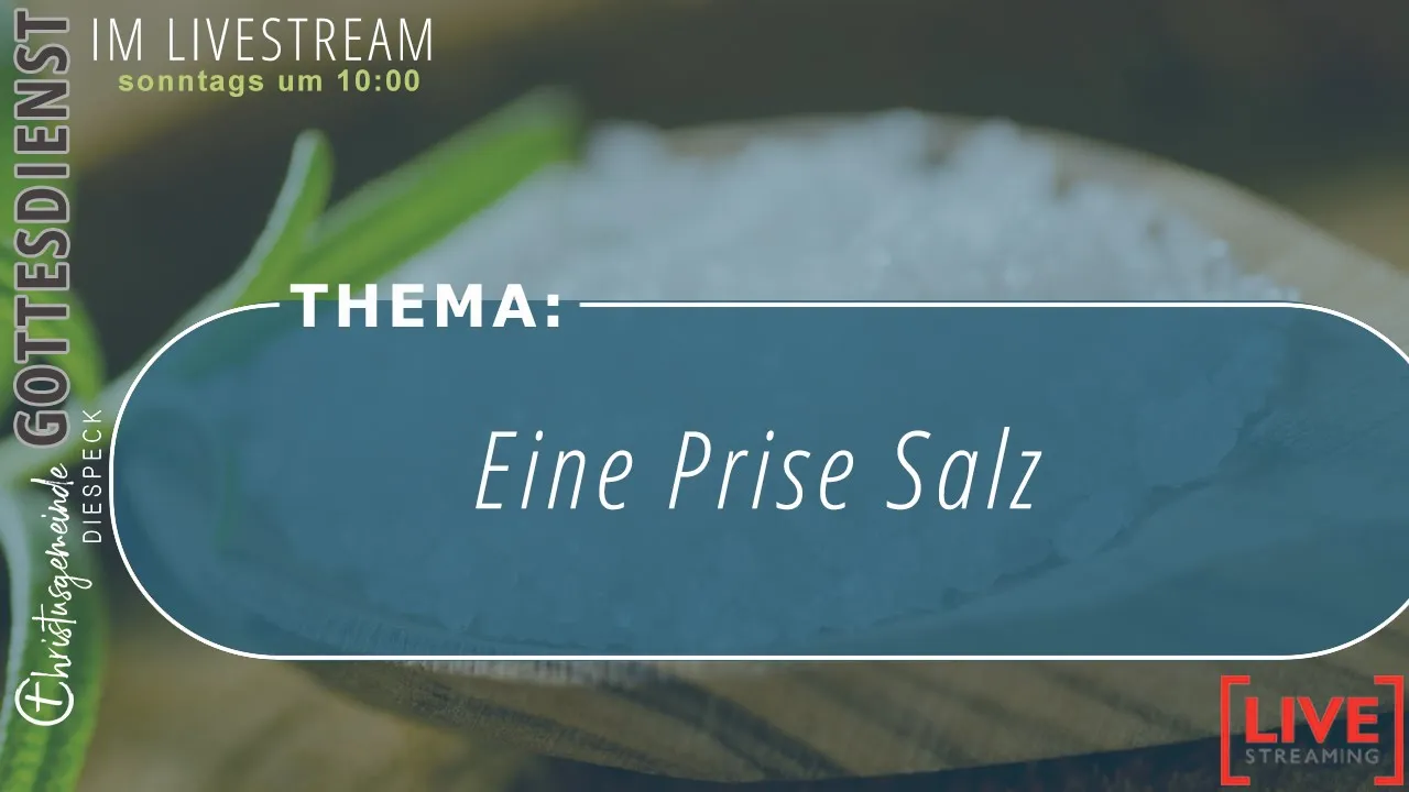 Wieviel Ist Eine Prise Salz Eine Prise Salz – Christusgemeinde Diespeck